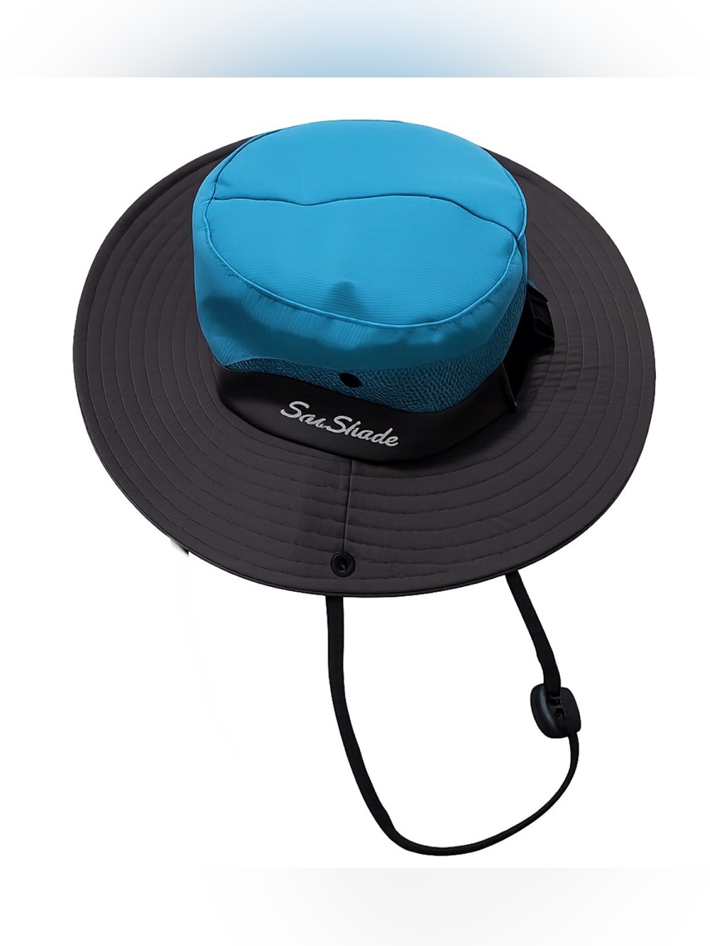 Sunshade Youth Mesh Foldable Hat UV Protection Adjustable Chin Strap